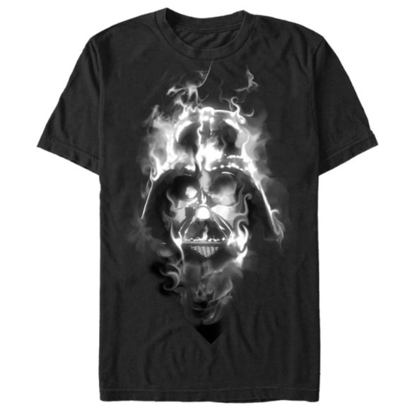 Men's Darth Vader Smoke Graphic Tee Black - Picture 1 of 6